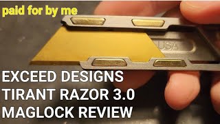 EXCEED DESIGNS TIRANT RAZOR-M 3.0 MAGLOCK UTILITY KNIFE #edc #madeinusa #invention