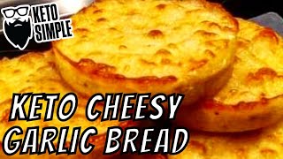 Easy Cheesy Keto Garlic Bread - Cheap - Simple - #Delicious #Keto #Fast