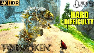 PS5 FORSPOKEN Hard Mode Mylodon Fight 4K HDR | PS5 Forspoken Hard Difficulty Gameplay 4K HDR 60FPS