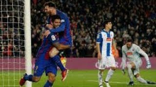 Barcelona vs espanyol 2-0 second goal scored by LIONEL MESSI. HIGHLIGHTS AND GOALS