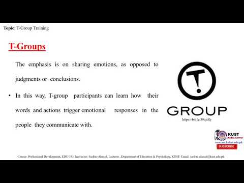 What are the objectives of the training programs in the T-groups?