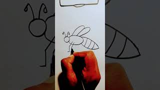 How to draw mosquito#shorts#easy drawing shorts#youtube shorts