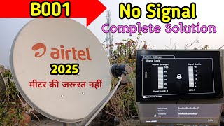 TV code b001 airtel | Airtel dish tv no signal problem | Airtel dish tv signal