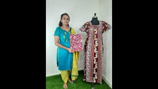 Thavam Brand Cotton Nighty | Free Shipping Allover India│Exclusive Boutique│Whatsapp+91 9944730077