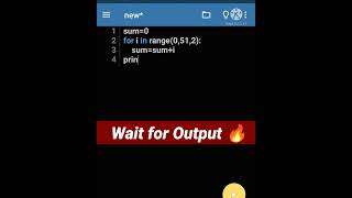 😍 Learn programming🔥|| sum of all first 50 even numbers #python #programming #short