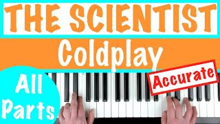 How to play THE SCIENTIST - Coldplay Piano Chords Tutorial