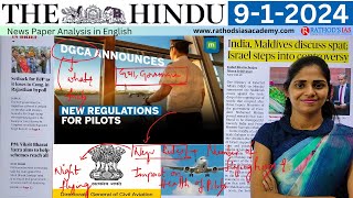9-1-2024 | The Hindu Newspaper Analysis in English | #upsc #IAS #currentaffairs #editorialanalysis