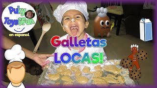 Puky makes some very crazy 🍪cookies🍪,  Preschooler's first time making COOKIES -Puky Toys&Fun