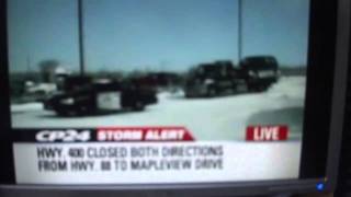 CP24 STORM ALERT: Highway 400 closed due to whiteouts and muliti-vehicle pileups