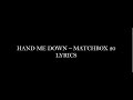 Hand Me Down   Matchbox 20