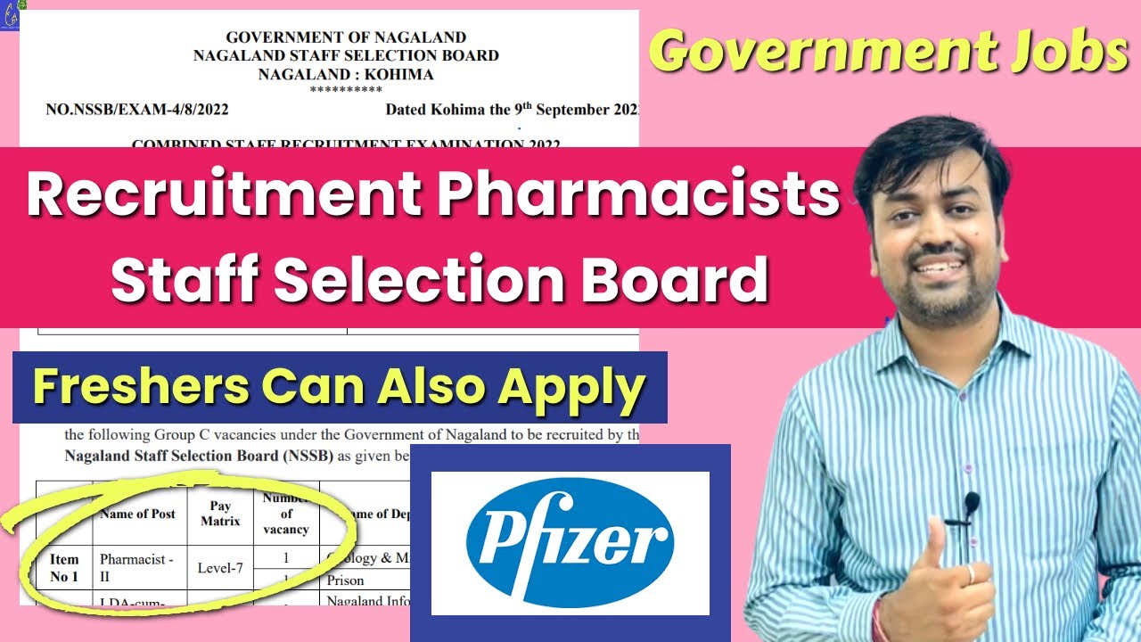 Recruitment Pharmacists Staff Selection Board - Government Jobs & For B ...