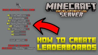 How to add LEADERBOARDS to your Minecraft Server! Simple and Easy!