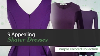 9 Appealing  Skater Dresses Purple Colored Collection