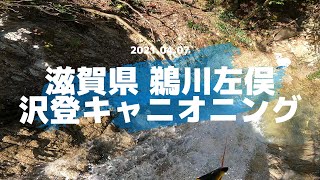 琵琶湖が見えた！日の入る明るい沢、鵜川左俣でキャニオニングしてみた！