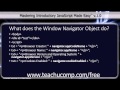 JavaScript Training Tutorial What Does the Window Navigator Object Do?
