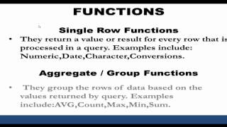 ORACLE SQL FUNCTIONS