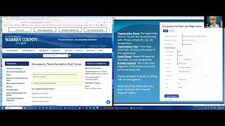Warren County Occupancy Tax Online Application Tutorial
