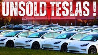 Thousands of Unsold Teslas Accumulate in Parking Lots Across the Globe