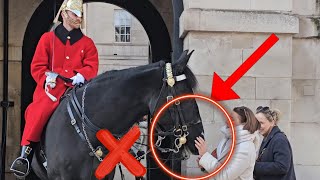 DON'T TOUCH THE HORSE! She clearly IGNORED the sign!😳