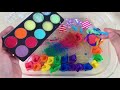 glitter butterfly slime mixing makeup eyeshadow glitter clay into slime💝satisfying slime video