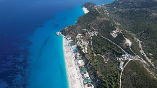 Best Beaches 📍 Kathisma Beach, Lefkada Greece 🎵 Deep House Drone 4K Footage