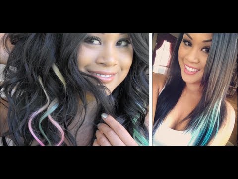 TUTORIAL: Clip-In Colored Hair Extensions TUTORIAL: Clip-In Colored Hair Extensions