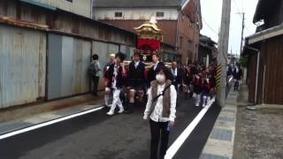 2013年 御坊祭・本祭(１)  神社に集まる各組の屋台