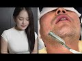 💈ASMR | Shaving the man's face and head. 🪒 Crazy wonderful Asian shaving!