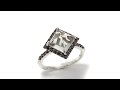 Rarities Gemstone and Black Spinel Frame Ring