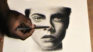 Drawing Upside down - Realistic Face