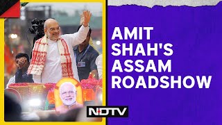 Amit Shah Rally | Amit Shah Holds Massive Roadshow In Assam's Silchar