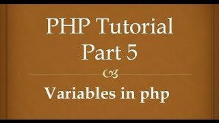 php tutorial for beginners 5 variables in php