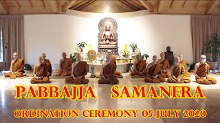 Samanera Ordination Ceremony in Italy 05 July 2020 | พิธีบรรพชาสามเณร ณ วัดสันตจิตตาราม 5 ก.ค. 2563