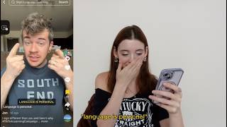 reacting to sign language tutorials on TikTok