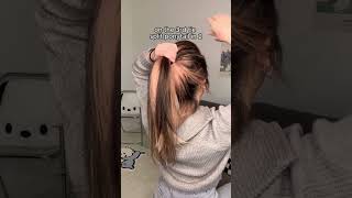 how to tie a high ponytail for thin hair #shorts