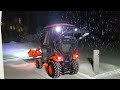 taking my temperature in the curtis cab kubota bx23s night plowing sleet and ice