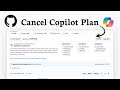 How to cancel a GitHub Copilot subscription (Manage Plan)