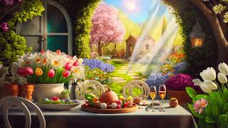 EASTER LUNCH IN A SERENE SPRING GARDEN - Relaxing Ambient Video with Classical Music & Nature Sounds