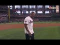 adrian beltré throws out the first pitch to pudge at the 2024 all star game 🤠