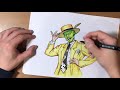 how to draw the mask jim carrey character