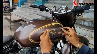 Royal Enfield Vinyl Wrapping Like Kabir Singh Movie | Bullet Modification | Vwraps Sikar |