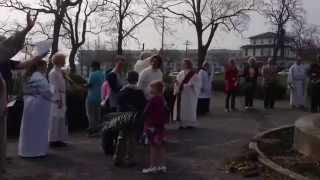 Palm Sunday Procession in the Park Saying Goodbye