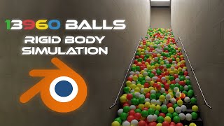 13960 Balls On Stairs Rigid Body Simulation - Blender