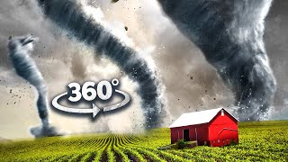 360° EXTREME TORNADO SIZE Comparison Natural Disaster VR 360 Video