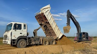 Groundbreakers: The Synergy of Excavators and Trucks at Work! | @HRExca