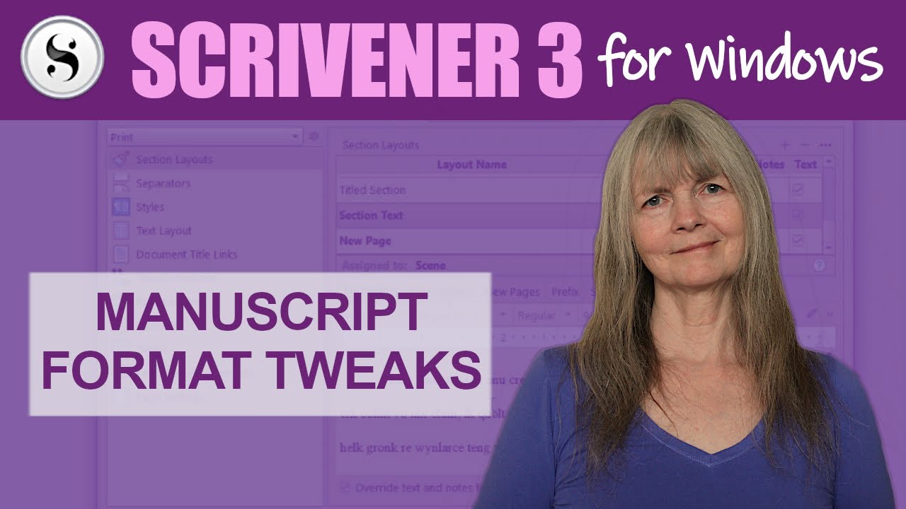 Scrivener 3 For Windows: Customise Novel Manuscript Format - YouTube