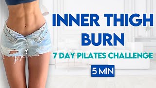 5 min Slim Inner Thighs Pilates Workout | At Home Leg Workout