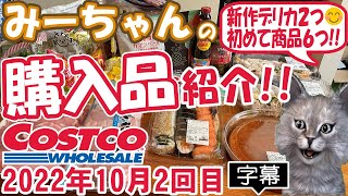 【字幕付】コストコ購入品紹介！2022年10月2回目　フードコートのマッシュルームピザ、サーモン＆焼鯖寿司、キャラメルフラン、ラブアンニンなど新商品＆定番合わせて18品で22,289円でした！