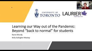 Webinar: Learning our Way out of the Pandemic: Beyond “back to normal” for students