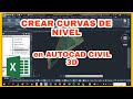 crear curvas de nivel en AutoCAD CIVIL 3D 2023,2024